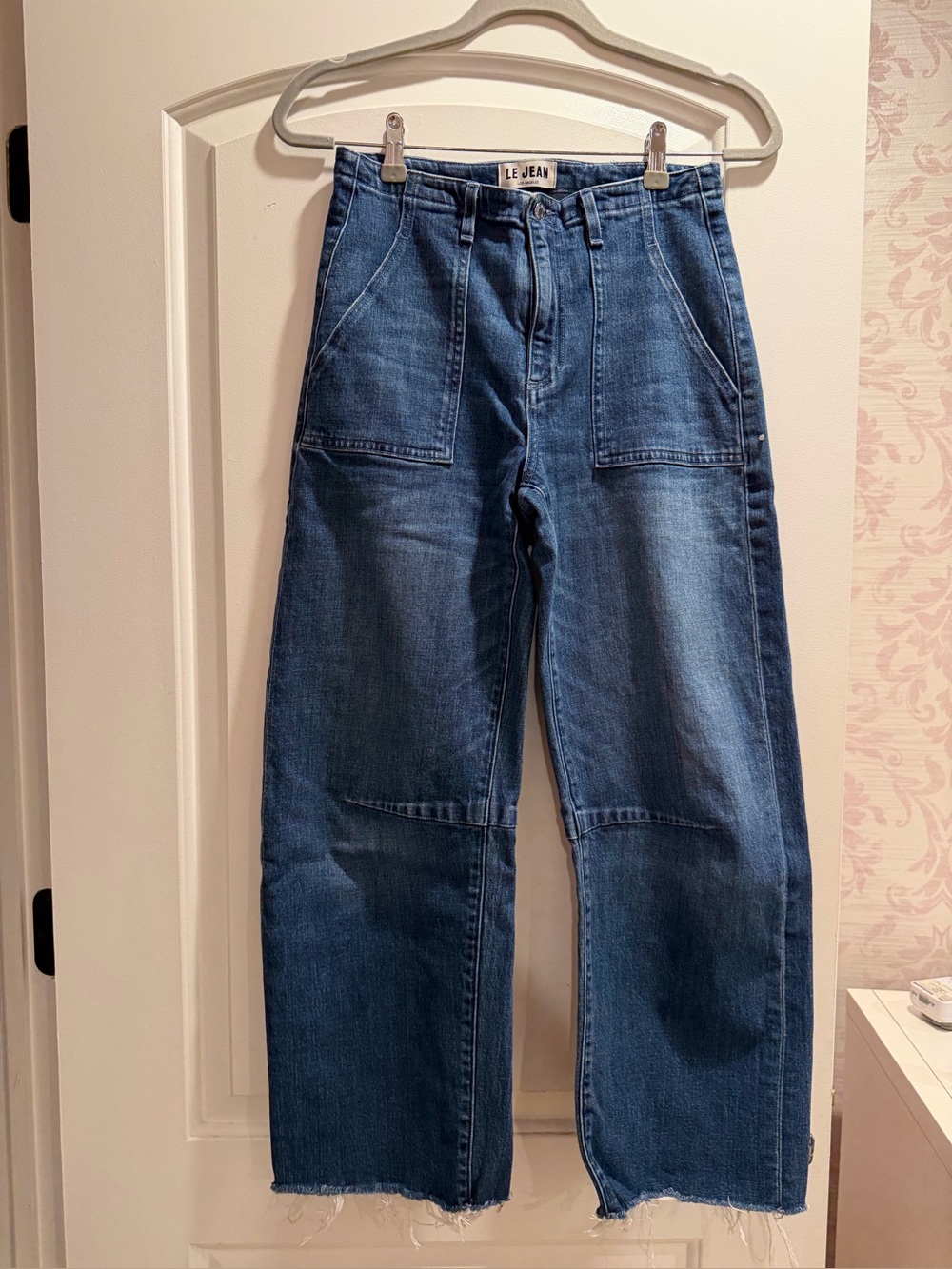 Le Jean High Waisted Soft Utility Barrel Jean